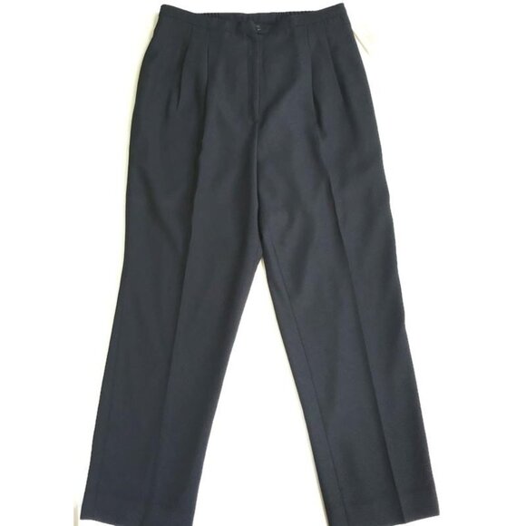 Kasper for Dillards Womens Suit 16W 3 Pc. Jacket Skirt Pants Navy Blue Business - Picture 12 of 16